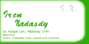 iren nadasdy business card