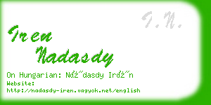 iren nadasdy business card